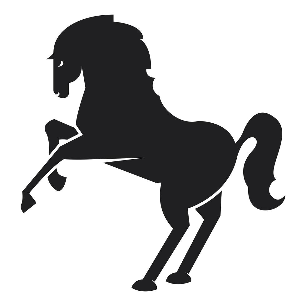 häst emblem siluett vektor