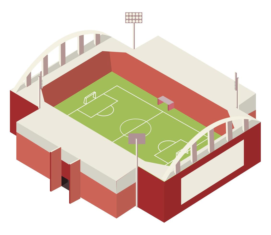stadion fotboll isometrisk vektor
