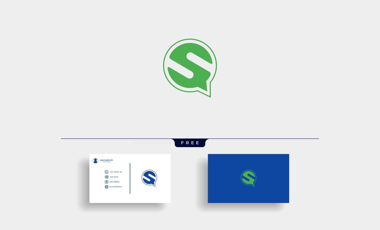 Brief s Chat Vektor Logo oder Icon Design
