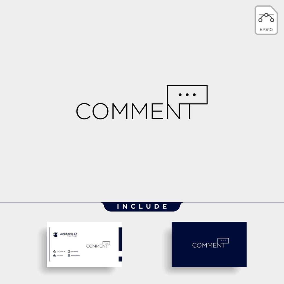 kommentar prata logotyp mall vektor design