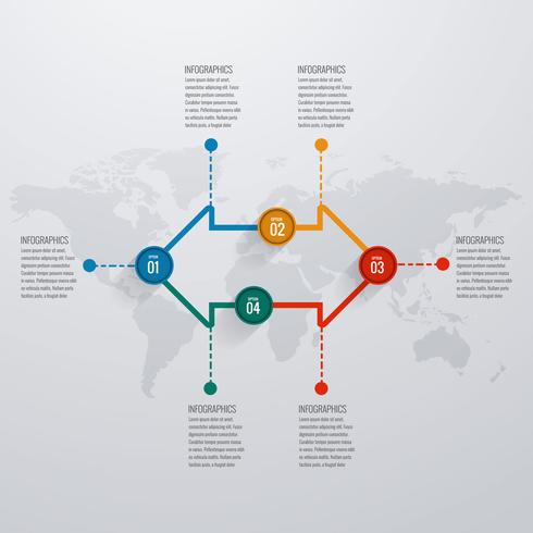 Abstrakt kreativ infografisk bakgrund vektor