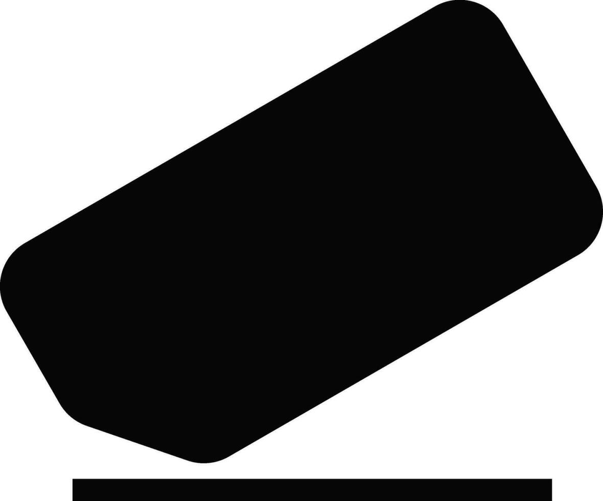 ikon av suddgummi för utbildning begrepp i silhuett. vektor