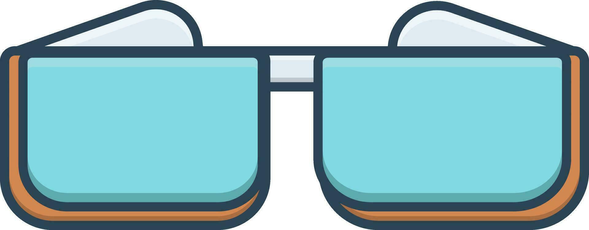 Färg ikon för tre d glasögon vektor