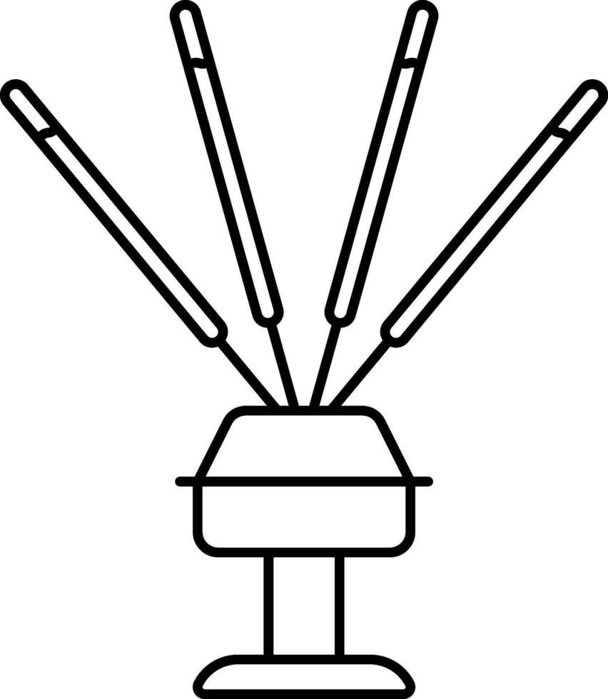 Illustration von Verbrennung Weihrauch Stock Stand Symbol Symbol. vektor