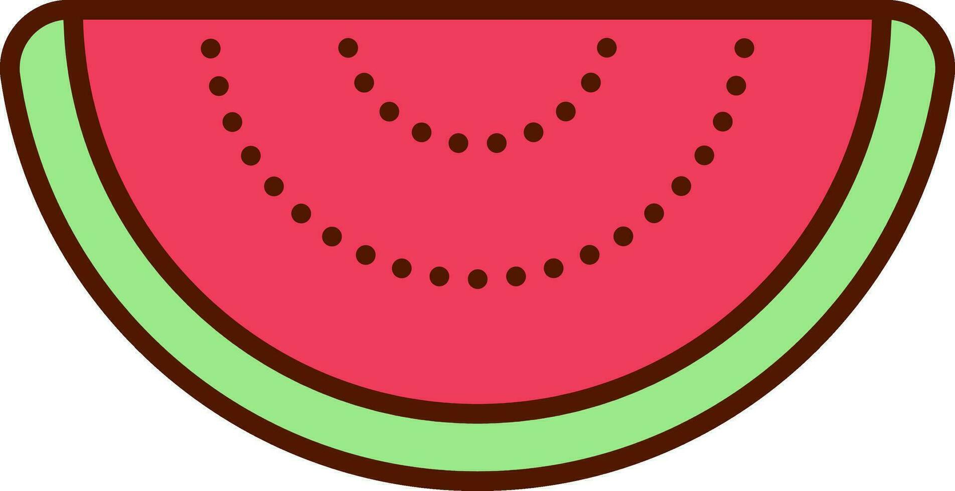 platt illustration av vattenmelon skiva ikon. vektor