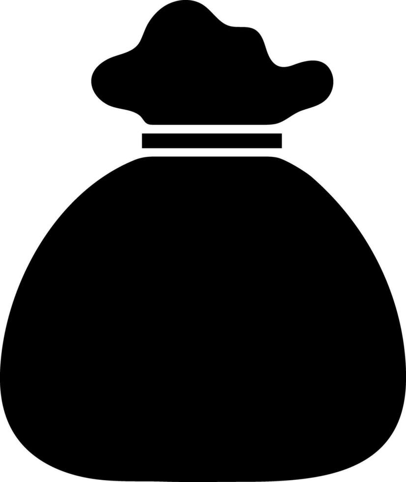 Geld Tasche Symbol im schwarz und Weiß Farbe. vektor