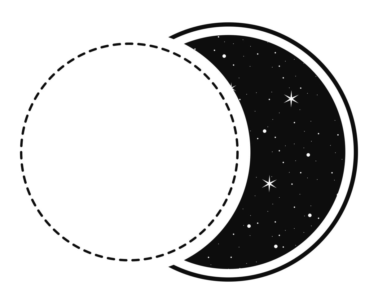 förmörkelse månens ikon vektor
