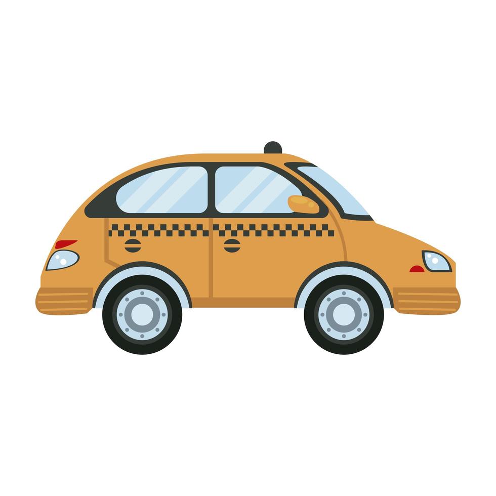 taxi bil fordon stad transport ikon vektor