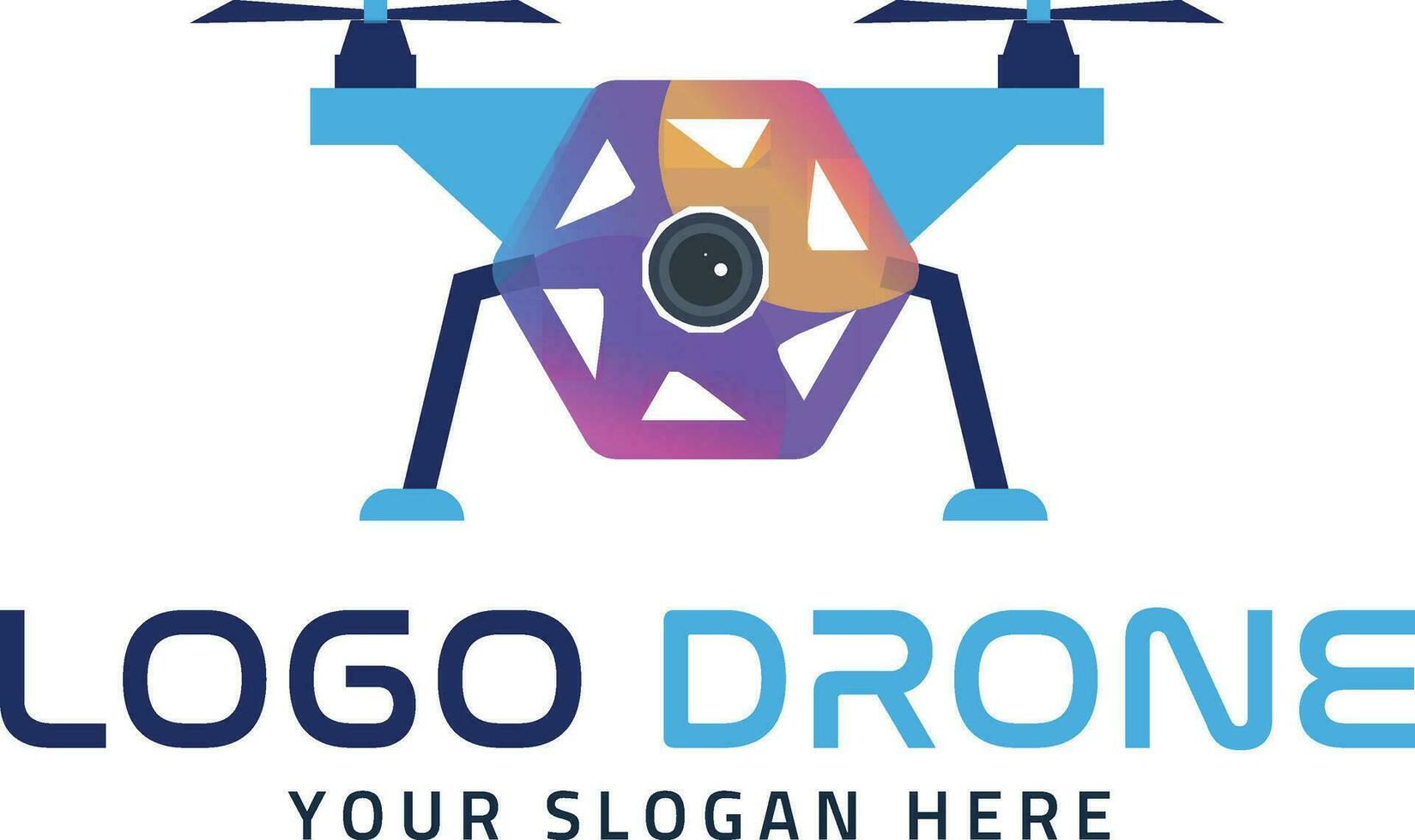 Drohne Logo mit Gradient Farbe vektor