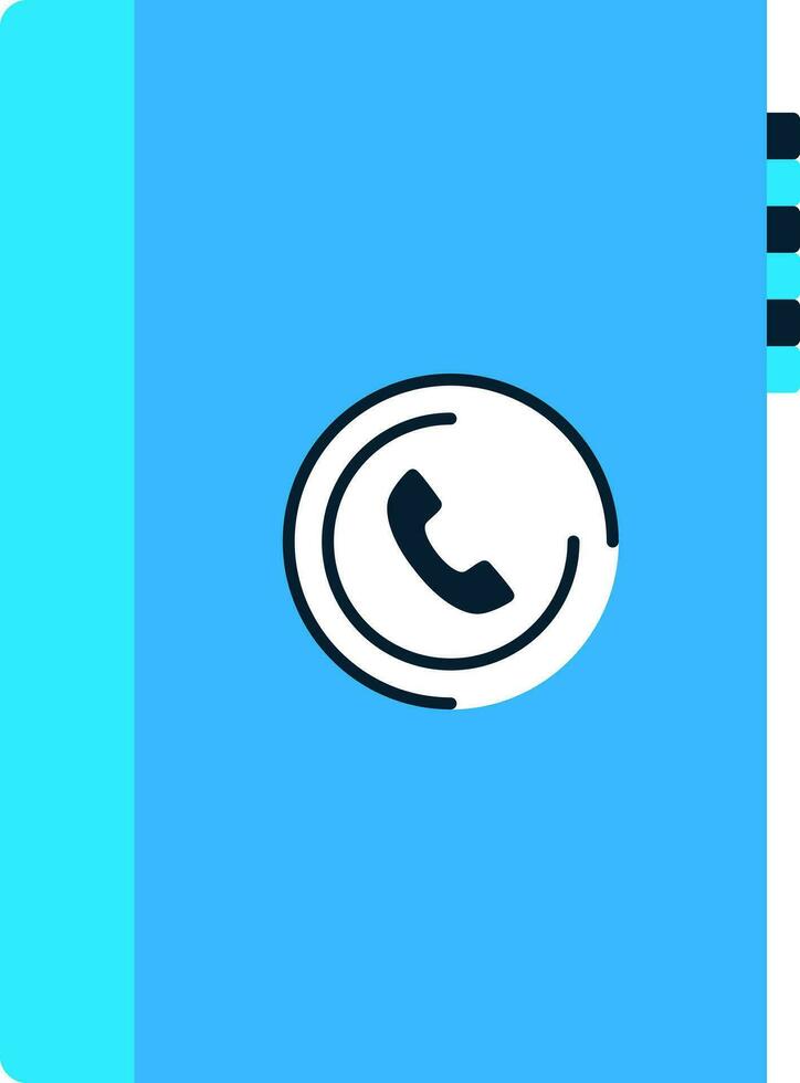 Kontakt eller telefon bok ikon. vektor