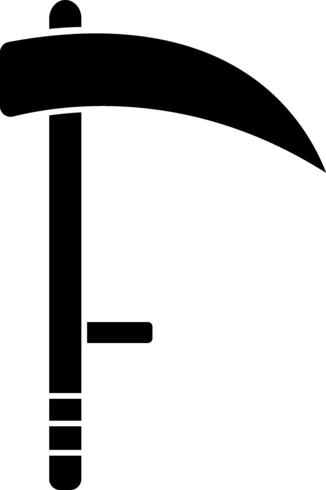 plocka yxa ikon eller symbol i svart och vit Färg. vektor