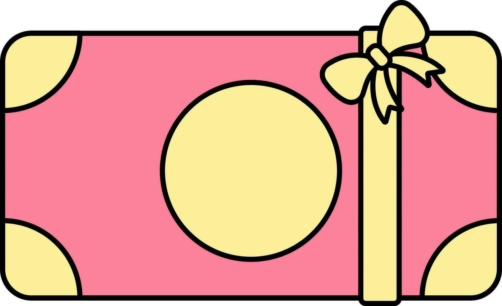 gåvor sedel ikon i rosa och gul Färg. vektor