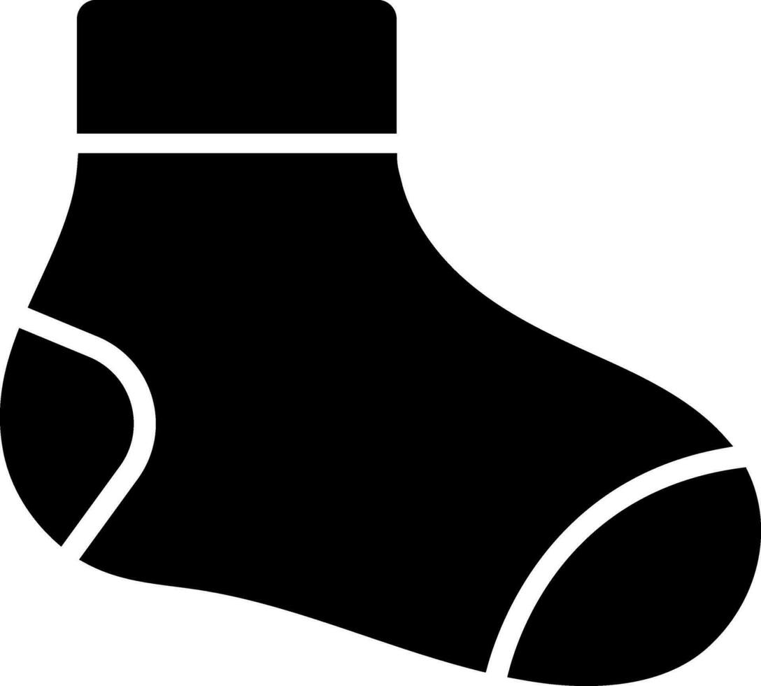 schwarz und Weiß Illustration von Socken Symbol. vektor