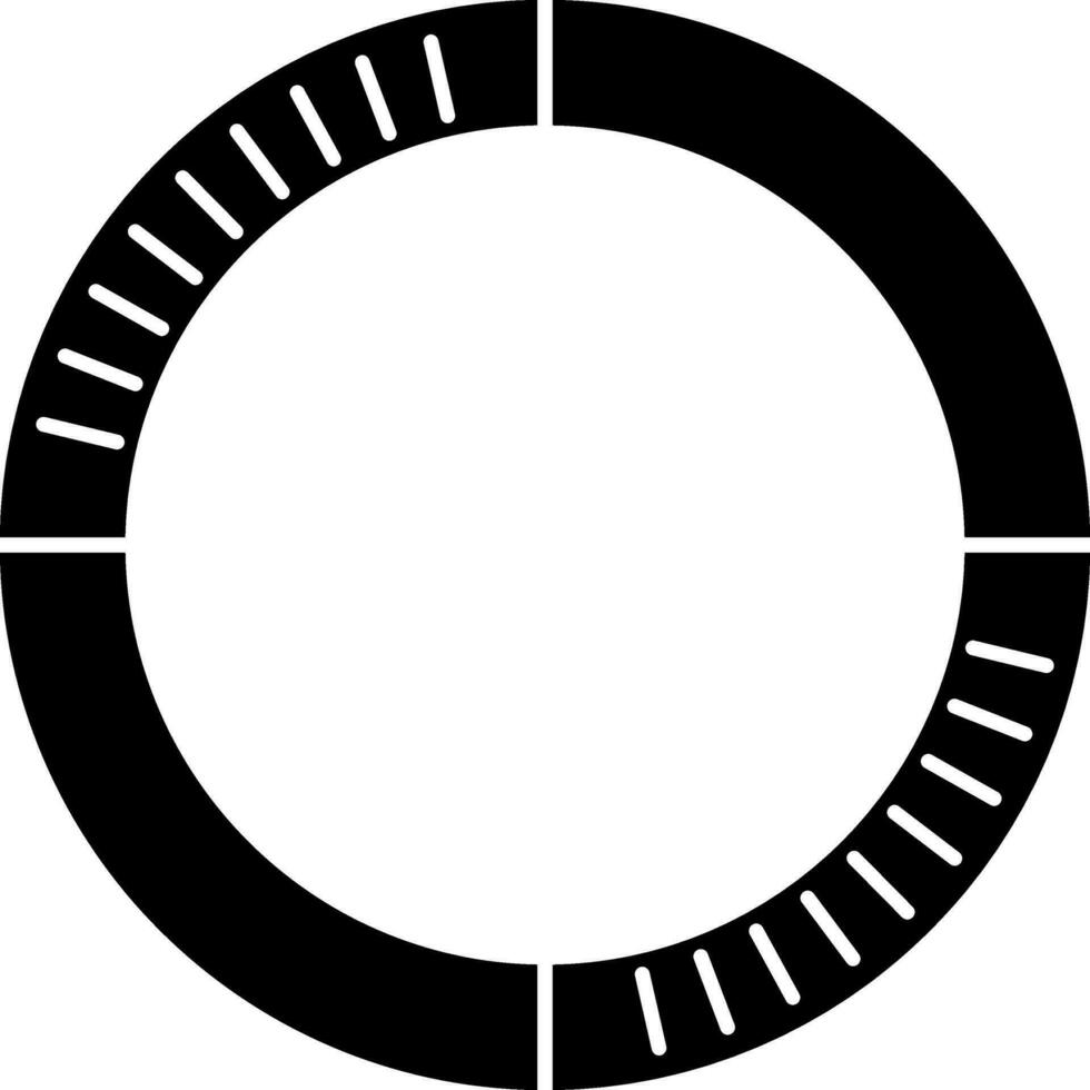 fem nivå cirkel diagram ikon. vektor