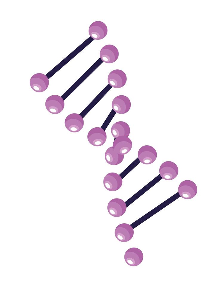 dna partikelspiral vektor