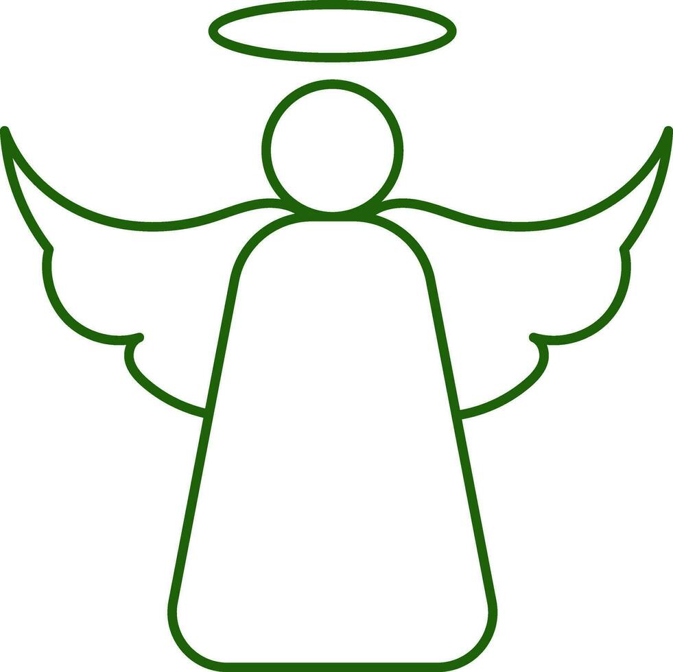 Illustration von Engel Symbol oder Symbol im eben Stil. vektor