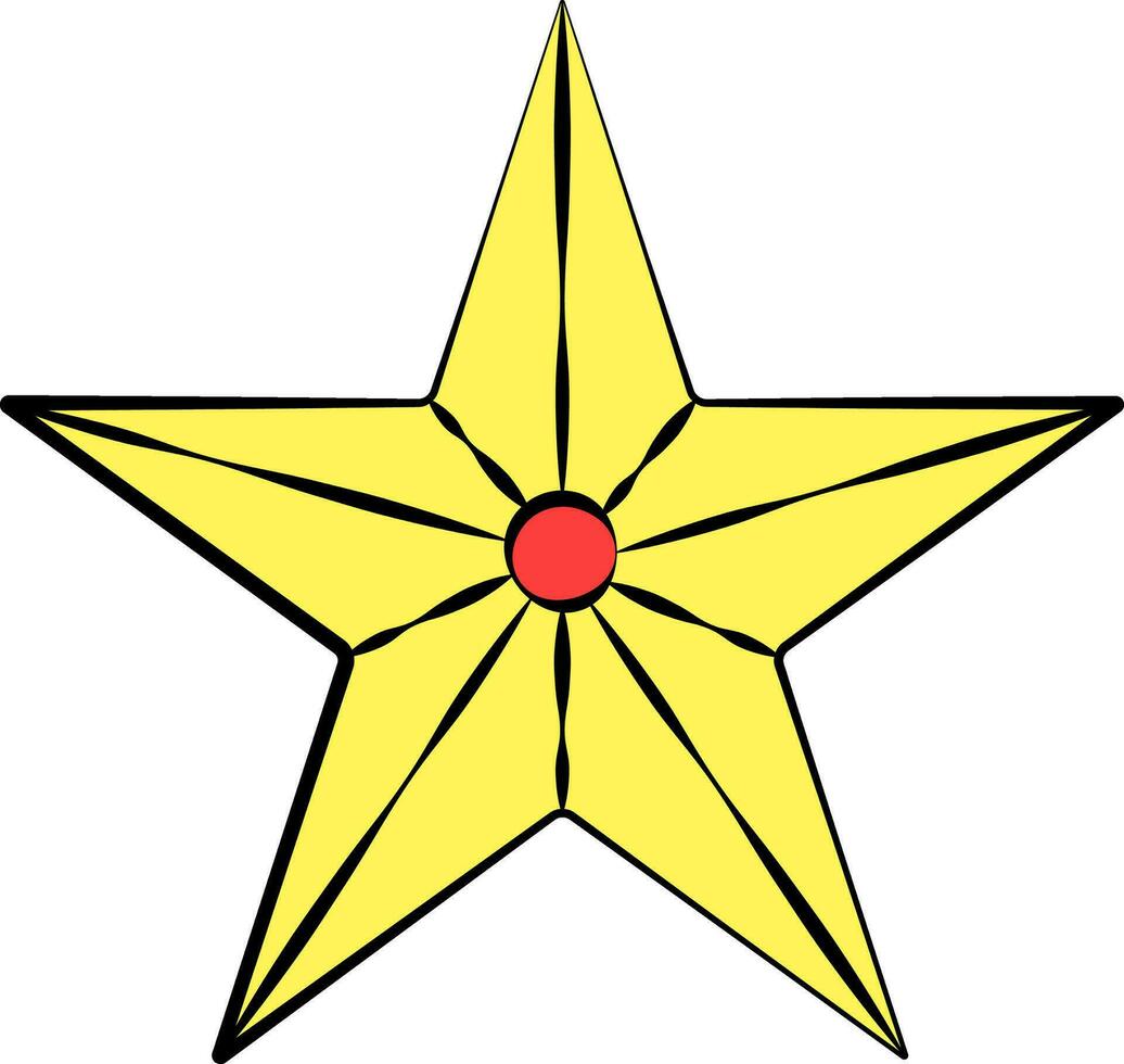 isoliert Gelb Star Symbol im eben Stil. vektor