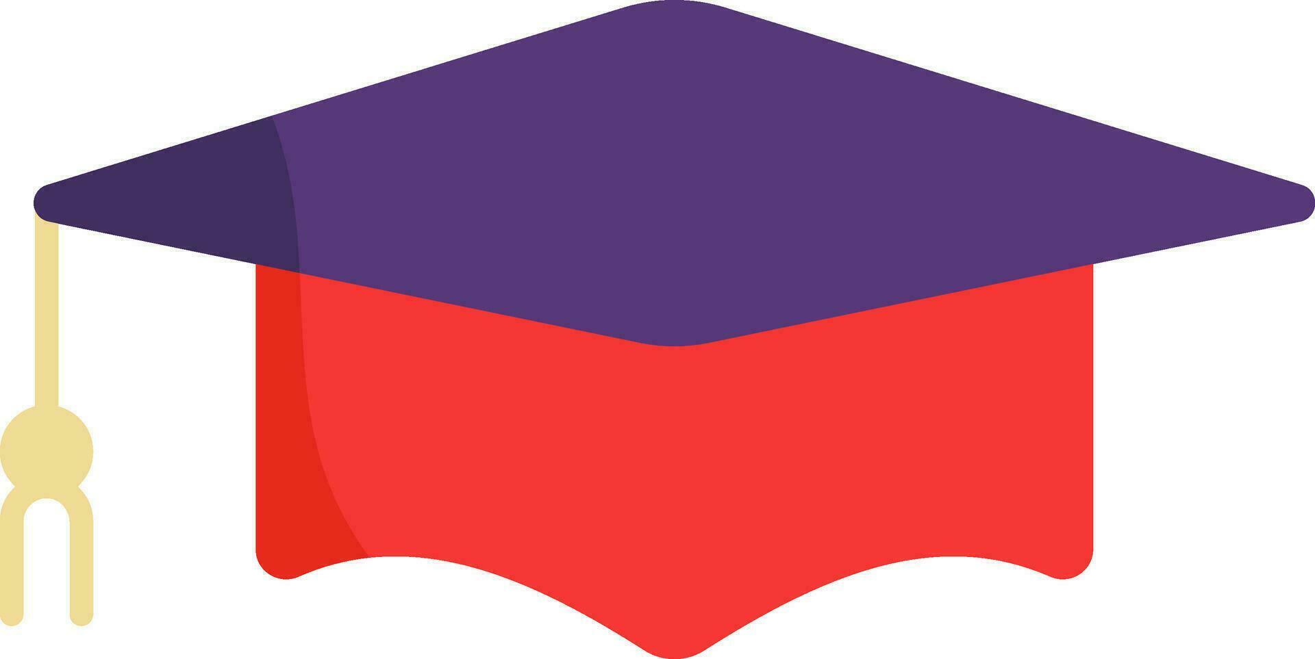 isoliert Doktorhut Symbol im lila und rot Farbe. vektor
