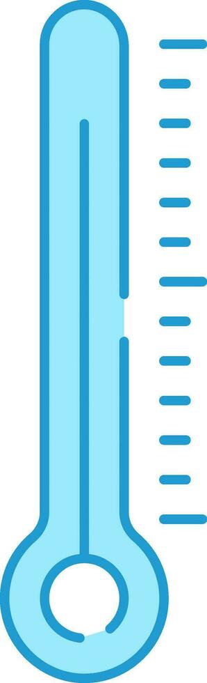 platt illustration av blå kvicksilver termometer ikon. vektor