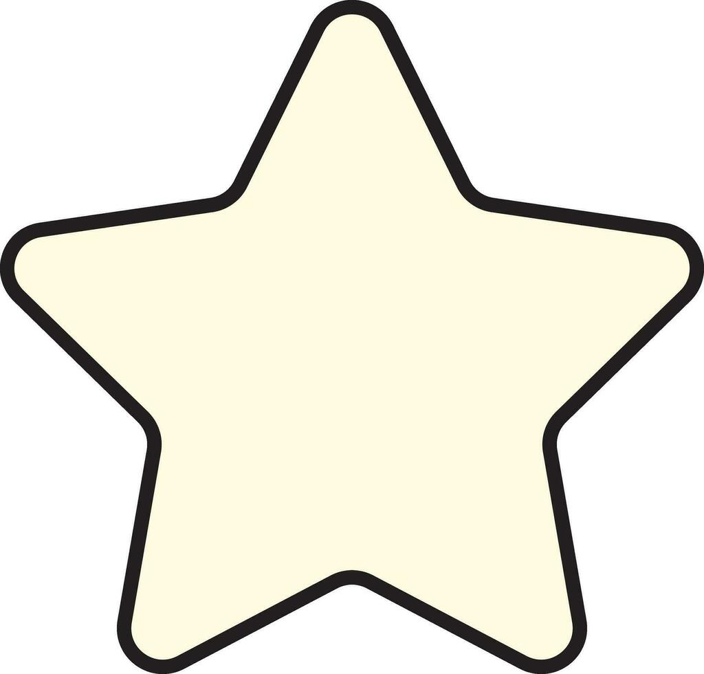 schwarz linear Stil Star Symbol. vektor