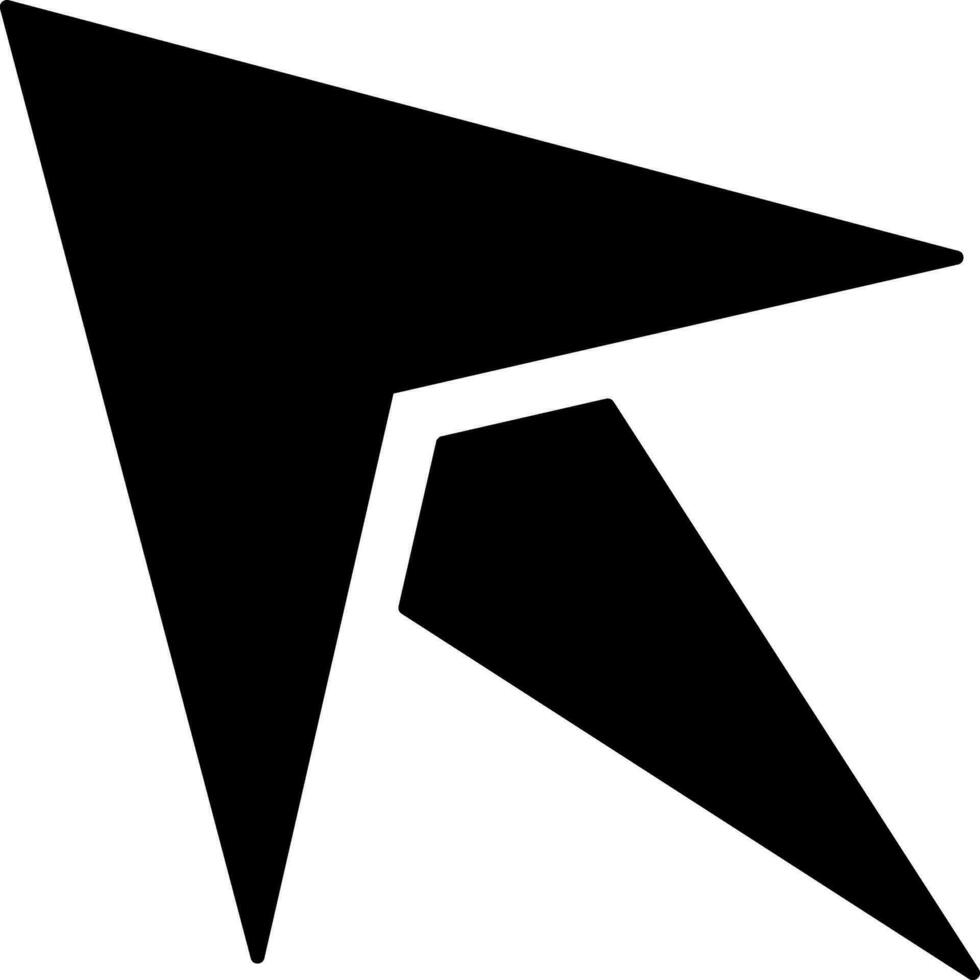 Pfeil Symbol oder Symbol im schwarz und Weiß Farbe. vektor