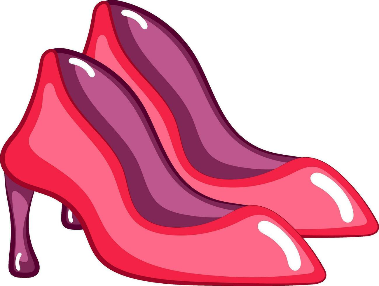 isolerat skön rosa Färg kvinnor sandaler ikon i platt stil. vektor
