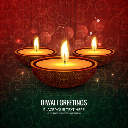 Glad diwali diya oljelampa festival bakgrunds illustration vektor