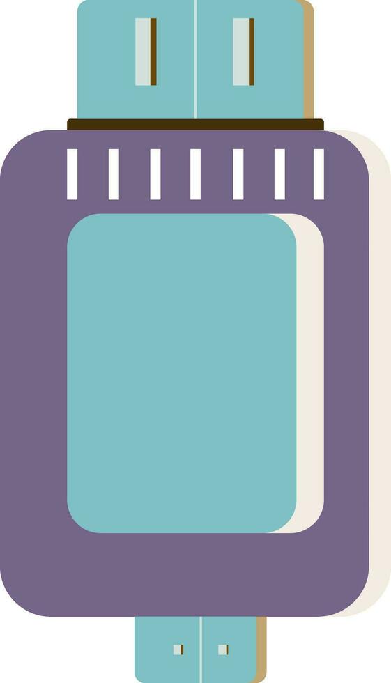 lila och blå penna kör ikon i platt stil. vektor