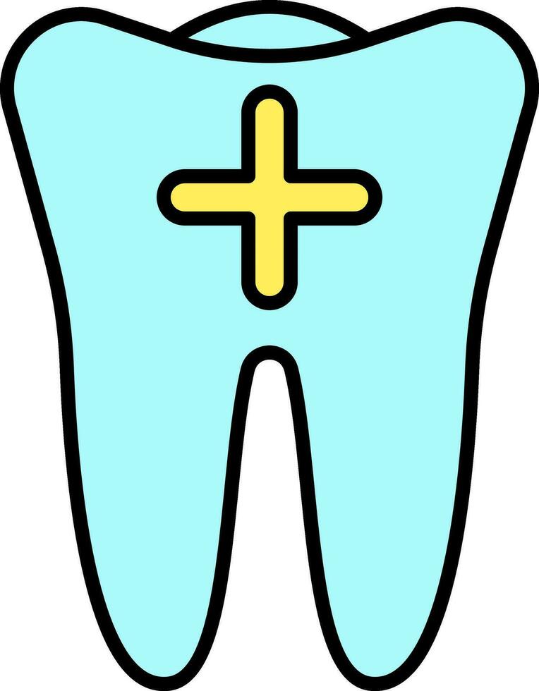 Dental Pflege Symbol oder Symbol im Blau und Gelb Farbe. vektor