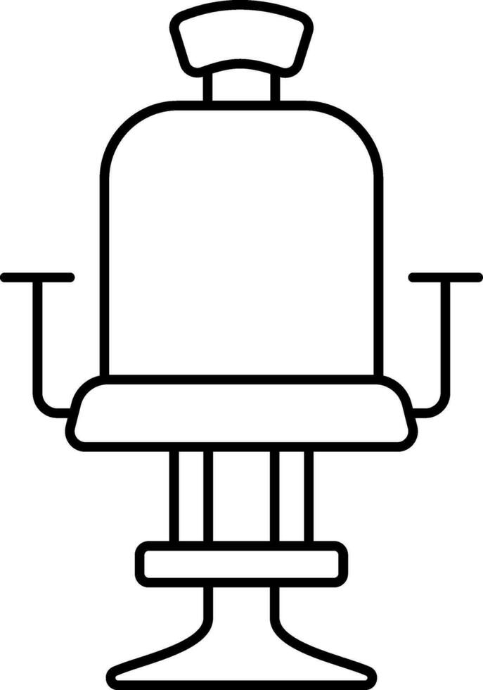 einstellbar Stuhl Symbol im schwarz linear Stil. vektor