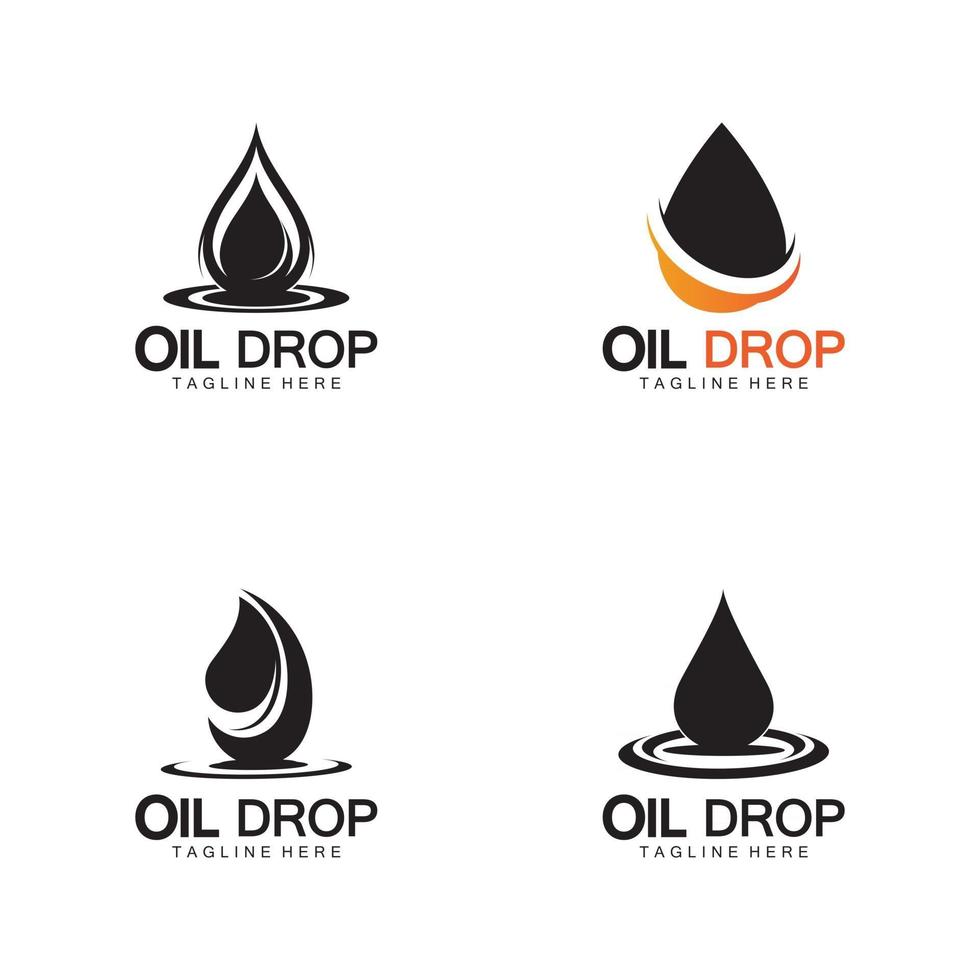 olje droppe logotyp vektor illustration design