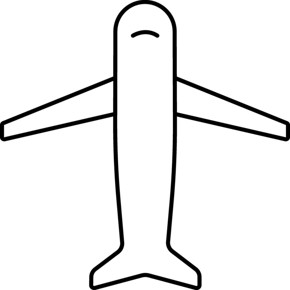 schwarz Gliederung Illustration von Flugzeug Symbol. vektor