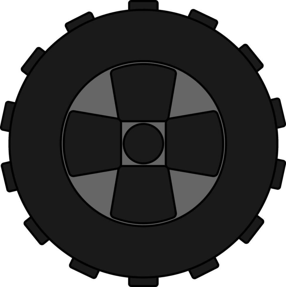 Illustration von schwarz Auto Rad. vektor