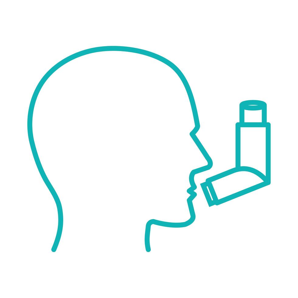 Asthmatiker Inhalator vektor