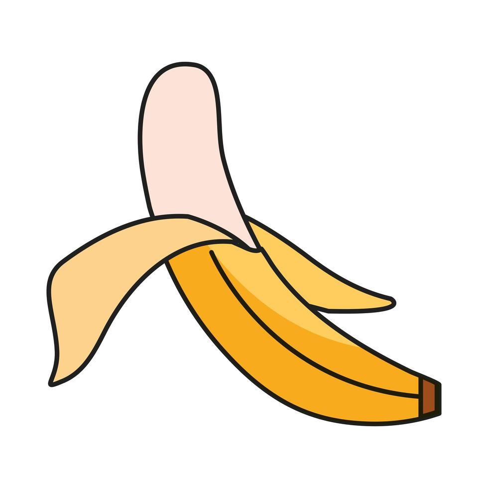 skalad bananfrukt vektor