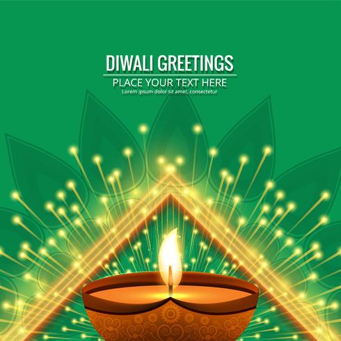 Glückliche diwali diya Öllampen-Festivalhintergrundillustration vektor