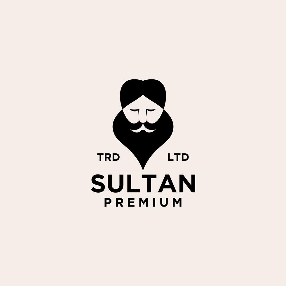 Sultan Vintage Logo Symbol Illustration Premium vektor
