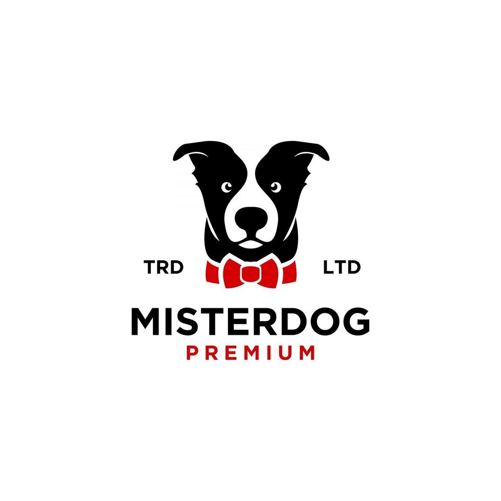 hund mister logo ikon illustration premium vektor