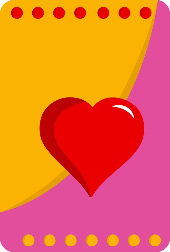 platt illustration av hjärta hälsning kort ikon. vektor