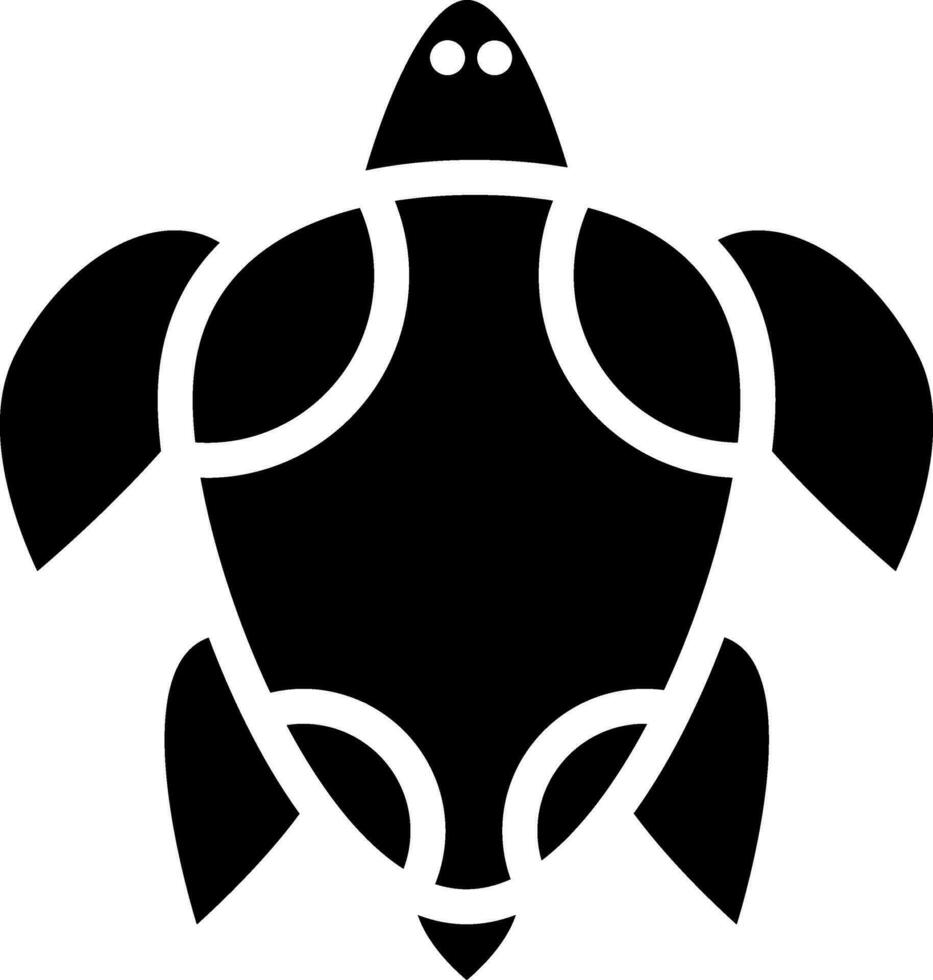 Schildkröte Symbol im Glyphe Stil. vektor