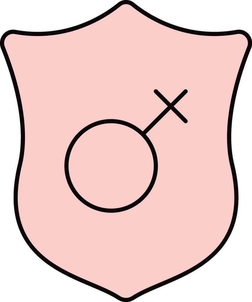 weiblich Symbol Schild Symbol im eben Stil. vektor