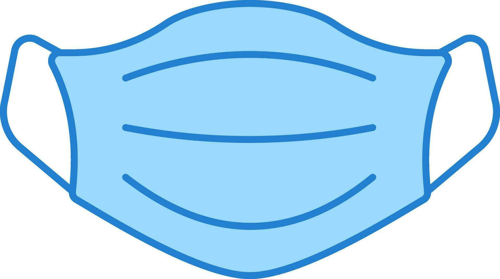 Blau Maske Symbol im eben Stil. vektor
