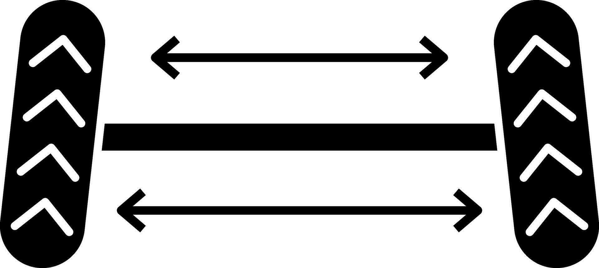 Rad Ausrichtung Symbol im schwarz und Weiß Farbe. vektor