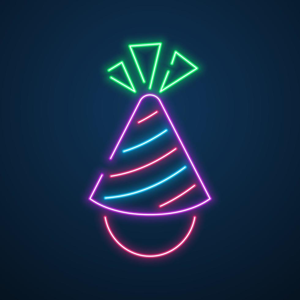 neonljus hatt fest vektor