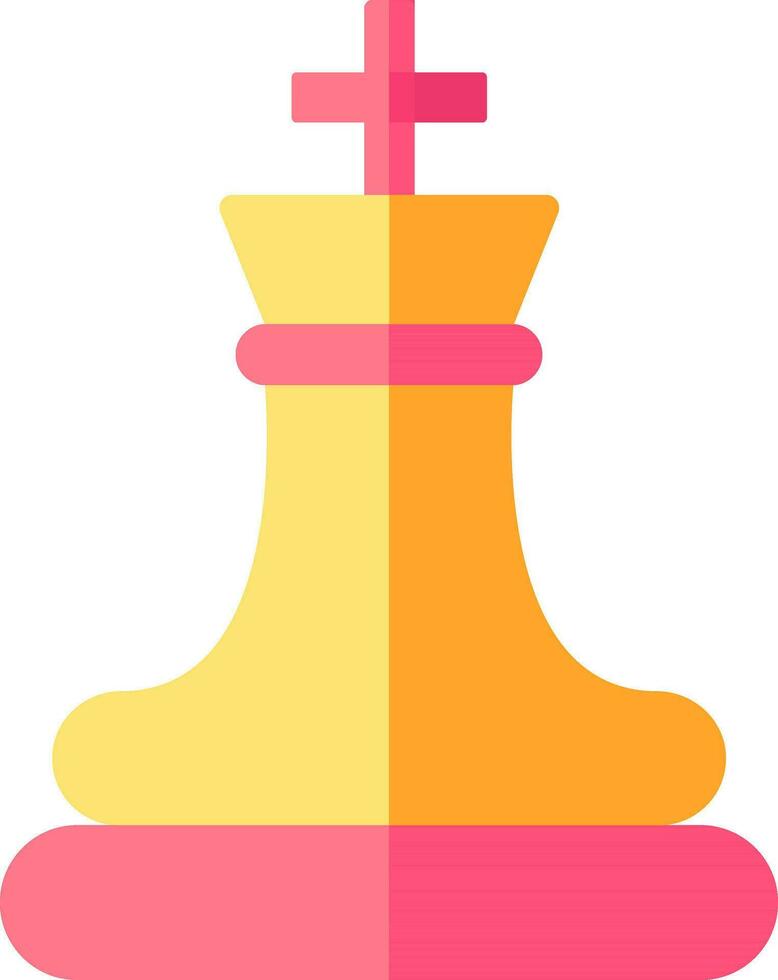 Schach König Symbol im Gelb und Rosa Farbe. vektor