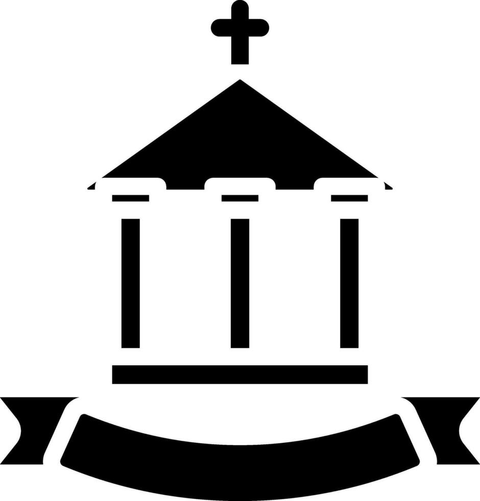 archäologisch oder Kirche Symbol im Glyphe Stil. vektor