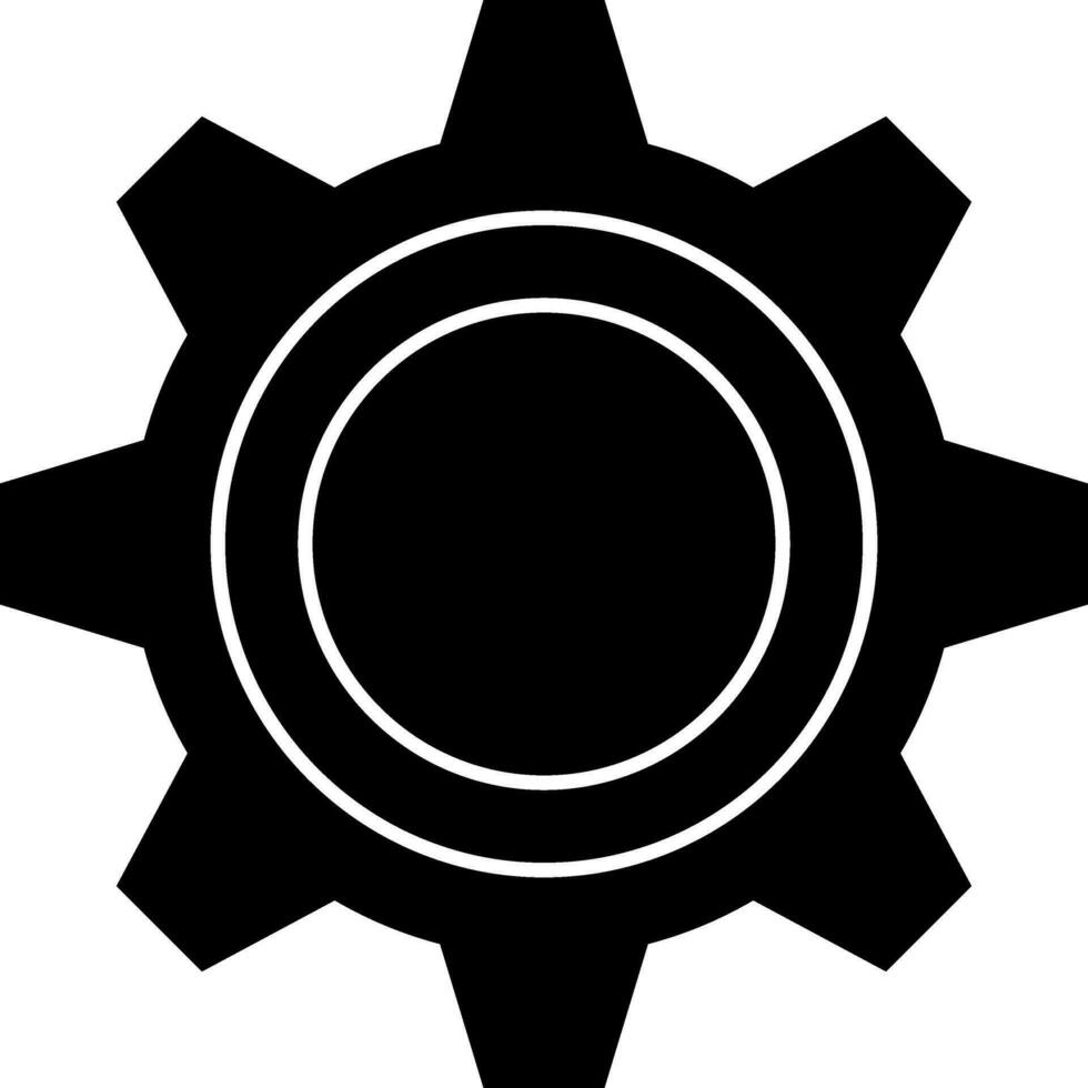 illustration av kugghjul ikon i glyf stil. vektor
