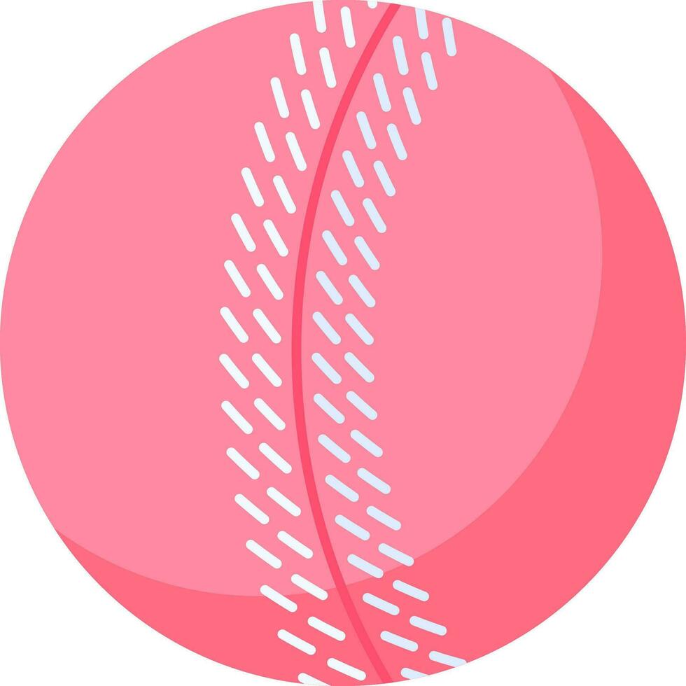 Kricket Ball Symbol im Rosa Farbe. vektor