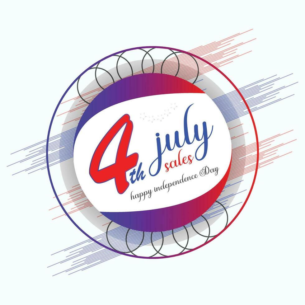 oberoende dag USA posta mall amerikan ballonger flagga och flaggor kransar dekor.4:a av juli firande affisch mall. fjärde av juli kalligrafi vektor