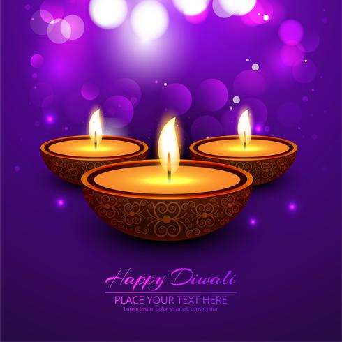 Glad diwali diya oljelampa festival bakgrunds illustration vektor